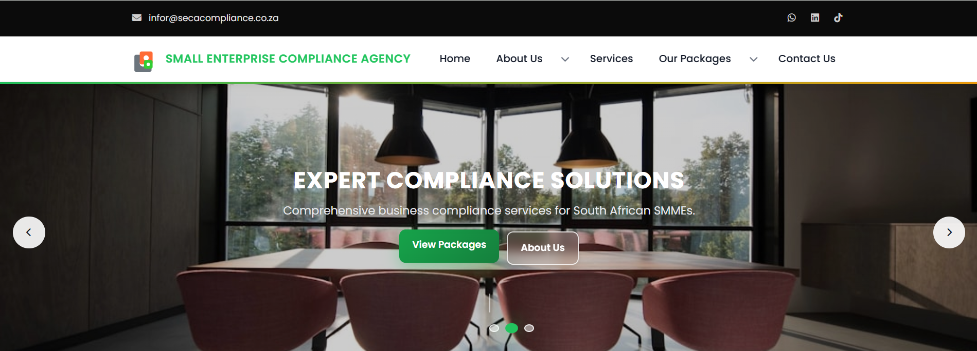 Small Enterprise Compliance Agency website